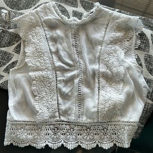 Forever 21 White Lace Top